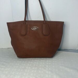 Coach Taxi Crossgrain Leather Tote Saddle Brown